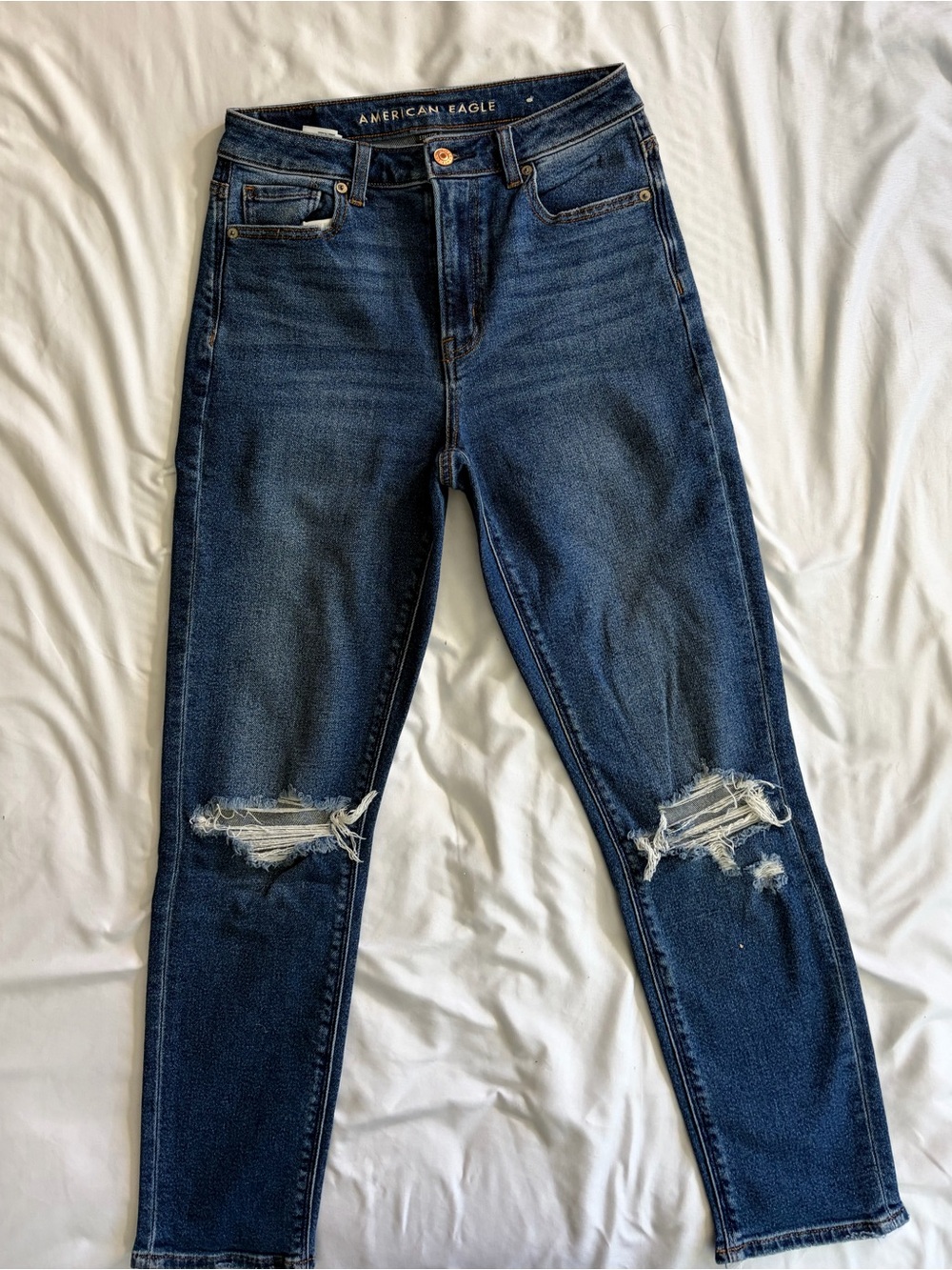 American Eagle Outfitters Dark Blue High-Rise Women's Jeans